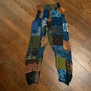 Patchwork Bohemian Pants Like New, Stretchy and Comfortable